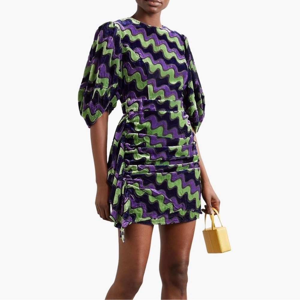 RHODE Pia Printed Mini Dress Size: M